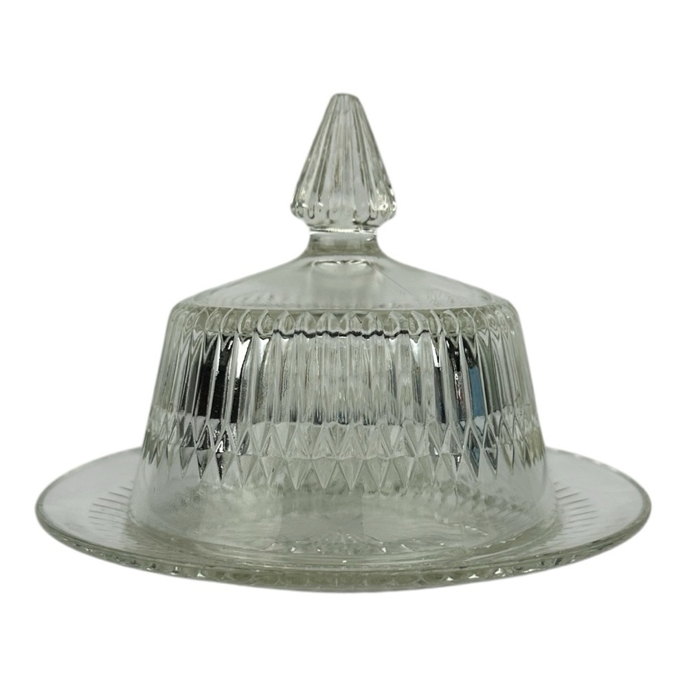 Vintage Jeannette Glass Butter Dish